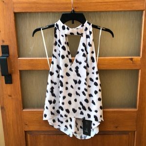 KENDALL + KYLIE  Pink / Black Leopard sexy top!!